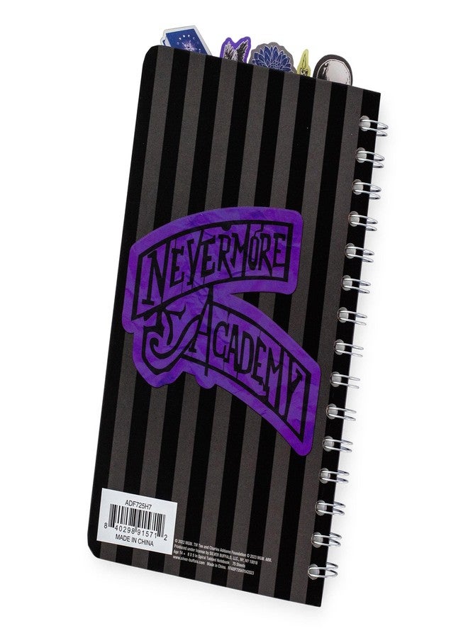 Silver Buffalo Addams Family Wednesday 5-Tab Spiral Notebook with 75 Sheets | Bound Sketchbook Journal, Stationery Paper | 5 x 8 Inches - Image 4