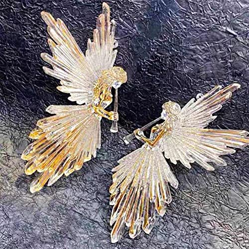 metulip 2Pcs Angel Fairy Resin Epoxy Mold Girls Playing Flute Silicone Mold for DIY Personalized Crafts Cake Topper Decoration Molds Handmade Gifts - Image 4