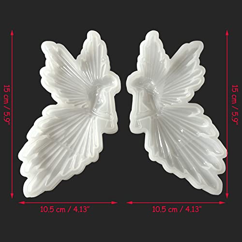 metulip 2Pcs Angel Fairy Resin Epoxy Mold Girls Playing Flute Silicone Mold for DIY Personalized Crafts Cake Topper Decoration Molds Handmade Gifts - Image 3