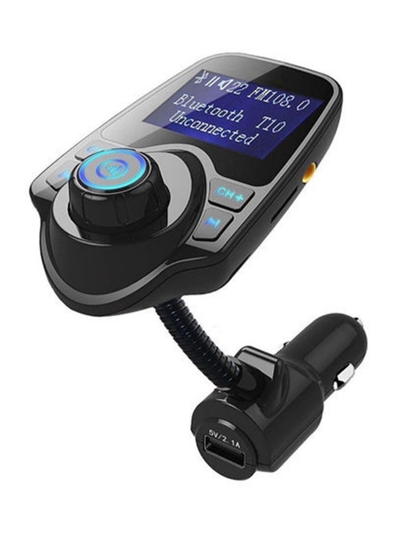 Bluetooth Kits for Car FM Transmitter/MP3 Music Player 5V 2.1A/ USB Charger/ Micro SD Card 4G-32G Black - Image 1