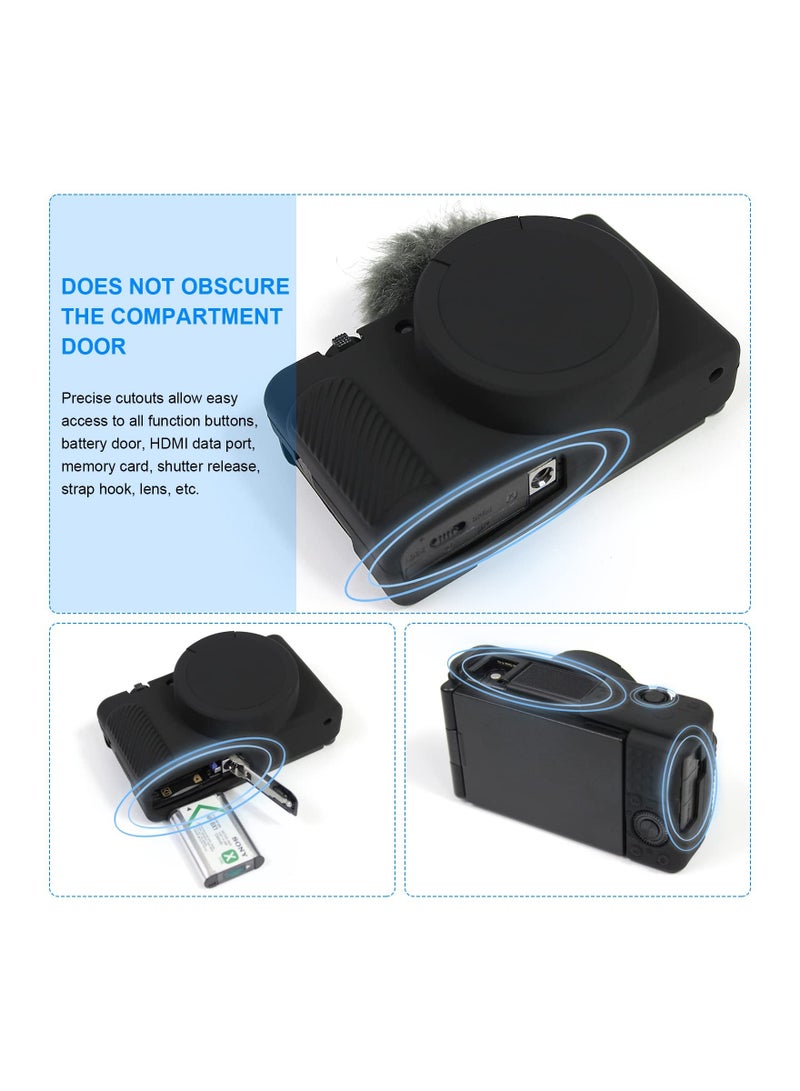 Camera Case for Sony ZV-1, Slim Fit DSLR Sleeve Protective Anti-Scratch Soft Digital Silicone Housing Bag Cover ZV-1 - Image 2