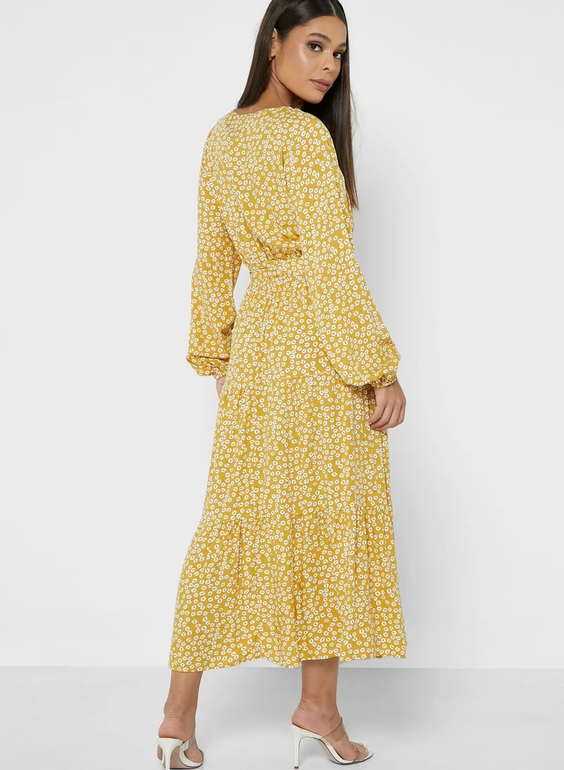 ELLA Belted Midi Dress