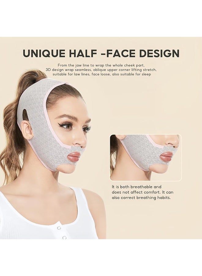 Beauty Face Sculpting Sleep Mask, V Line Lifting Face-belt Chin Strap, Double Chin Reducer for Women and Men Tightening Skin Preventing Sagging - Image 4