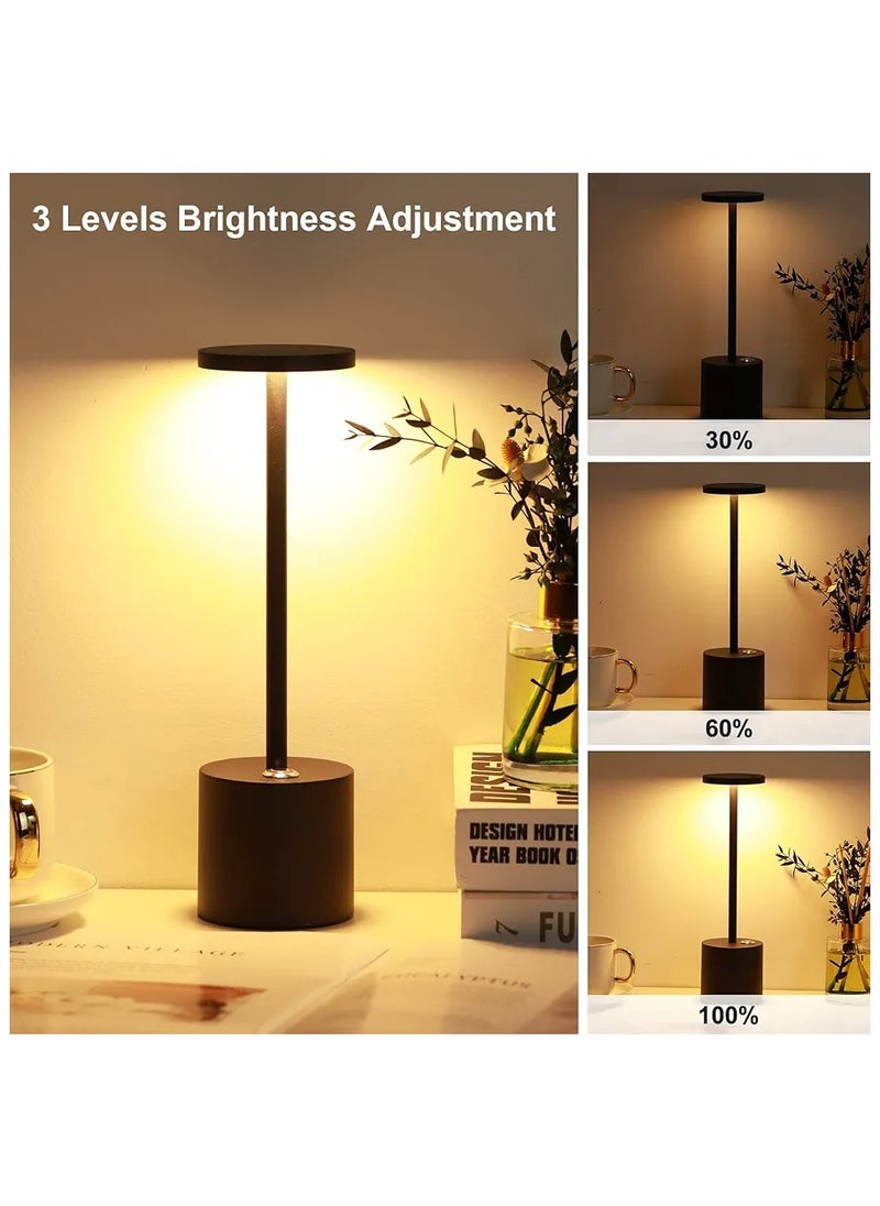 Generic - LED Table Light Cordless Desk Lamp USB Battery Rechargeable Black - Image 1