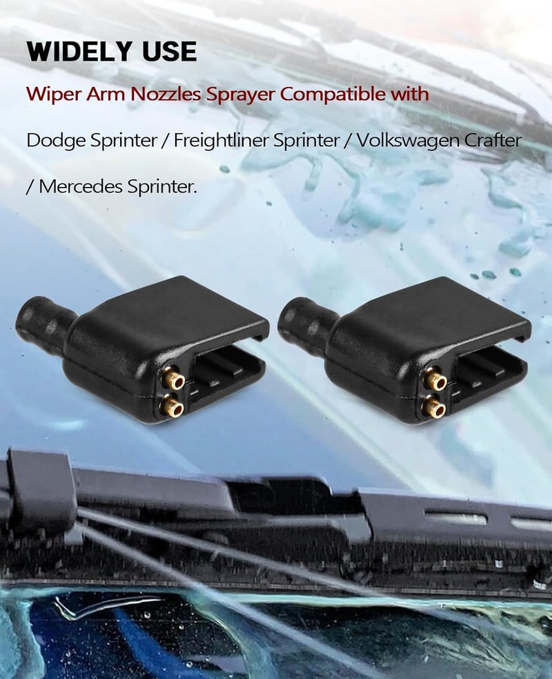 Xislet 2 Pack Adjustable Brass Windshield Washer Nozzles - Image 4