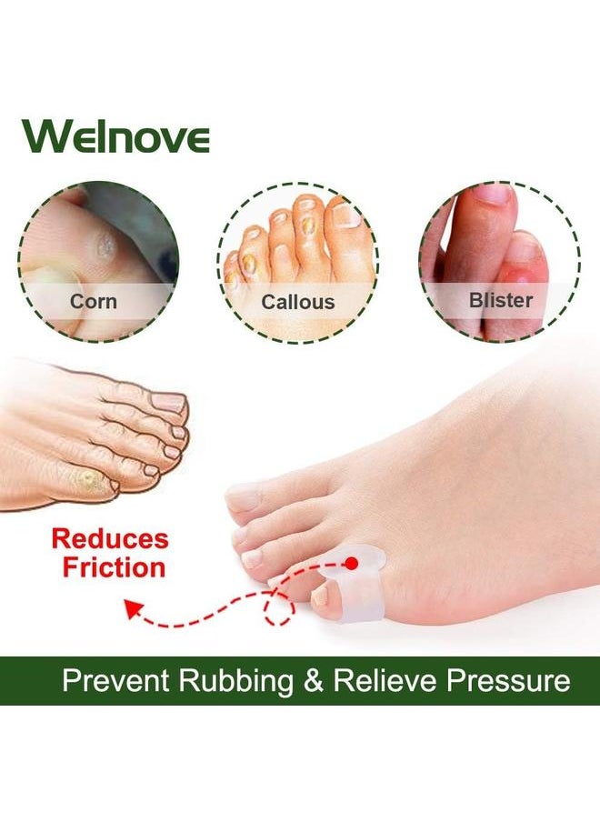 yongsheng Gel Toe Separator, Pinky Toe Spacers, Little Toe Cushions, Small Toe Sleeves for Preventing Rubbing & Reducing Pressure (12 pcs)  - Image 2