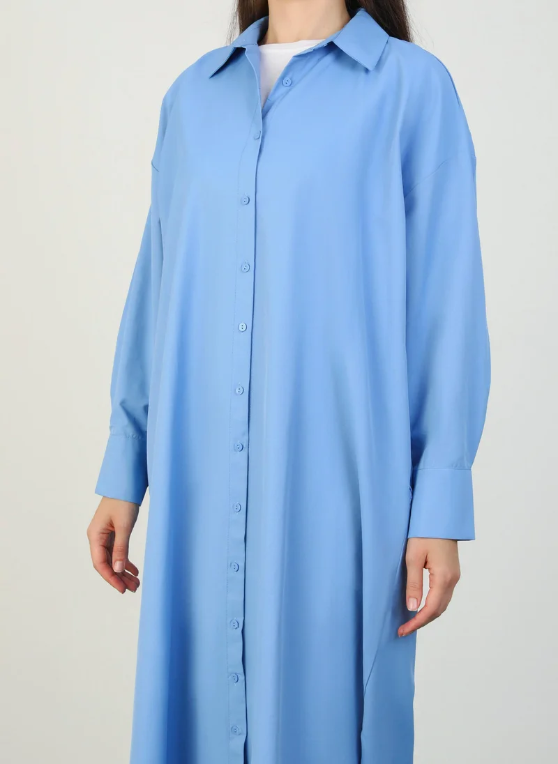 Benin by modanisa Blue - Tunic - Benin