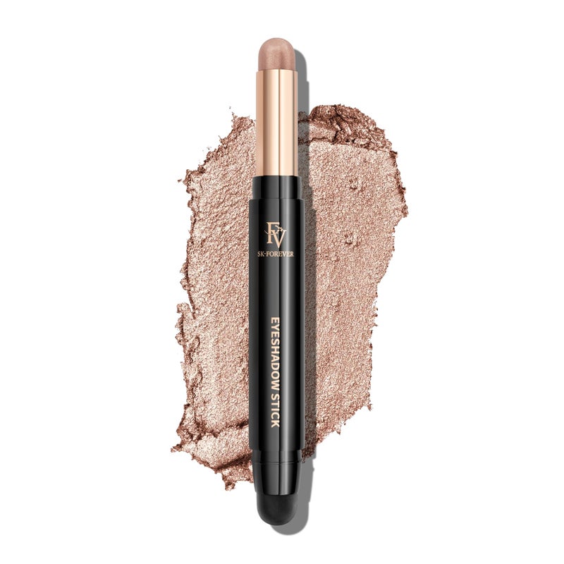 FV قلم ظلال العيون المتلألئ FV، يدوم طويلاً ومقاوم للماء، متعدد الاستخدامات وقلم مكياج ظلال عيون عالي الصبغة، لمسة شيمر الشمبانيا - Image 1