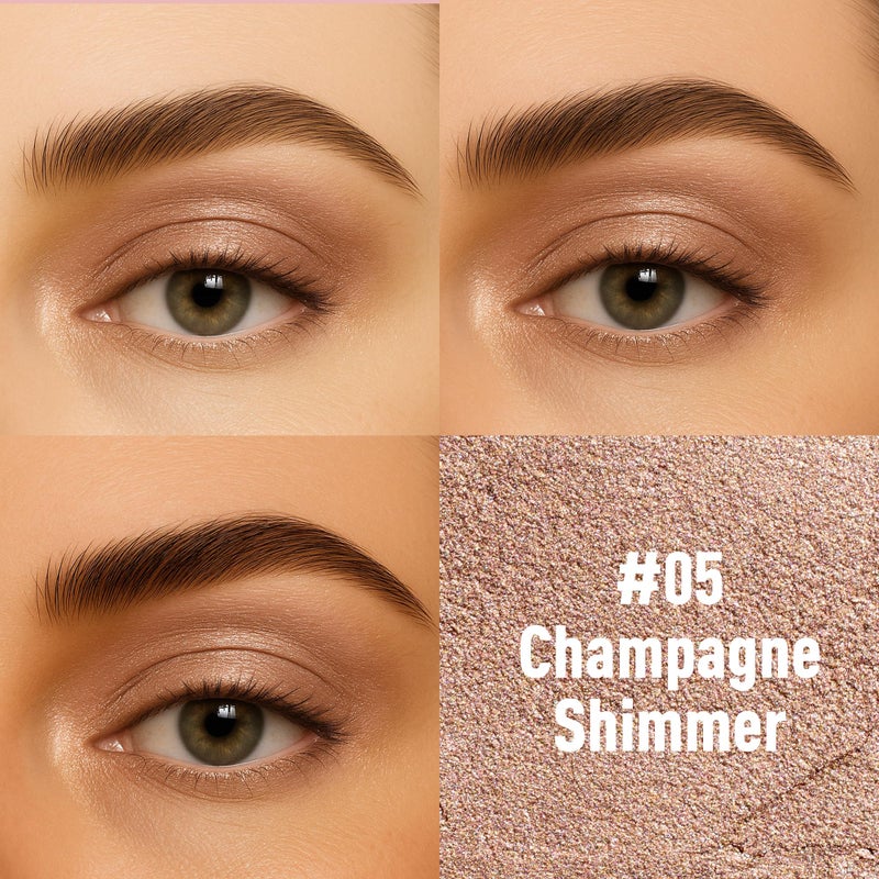 FV قلم ظلال العيون المتلألئ FV، يدوم طويلاً ومقاوم للماء، متعدد الاستخدامات وقلم مكياج ظلال عيون عالي الصبغة، لمسة شيمر الشمبانيا - Image 2