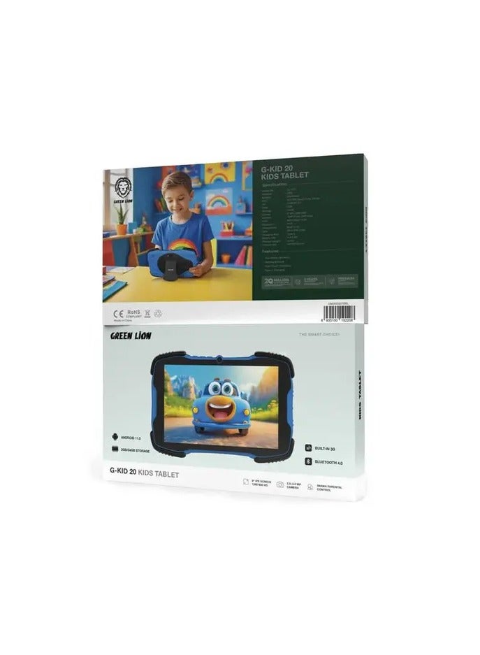 GREEN LION Tablet for Kids / 2GB Ram / 64GB Storage / 2MP Front & 2MP Rear Camera / Two Stereo Speakers / Holding Bracket / High Touch Sensitivity / Durable Tablet for Boys- Blue - Image 2