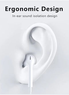 Generic Wired In-Ear Earphones for Apple iPhone White  - Image 3