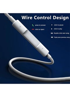 Generic Wired In-Ear Earphones for Apple iPhone White  - Image 2
