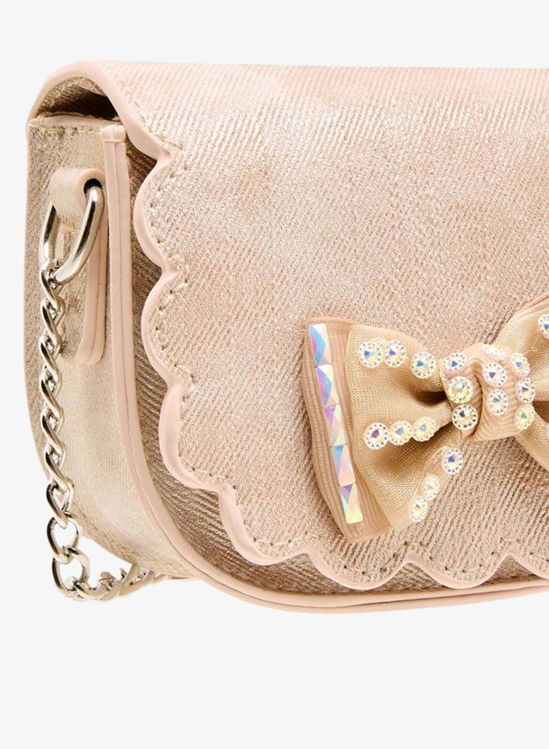 Flora Bella By Shoexpress Scallop Hem Crossbody Bag with Chain Strap - Image 5
