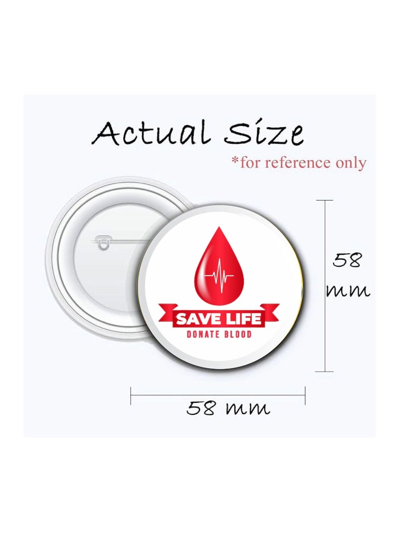 PRINTSHOP4ME World Blood Donate Day Button Badge-Lightweight,Quality Pin Ideal For Events,Gatherings&Daily Wear|Great For Events,Gifts&Everyday Use - Image 2