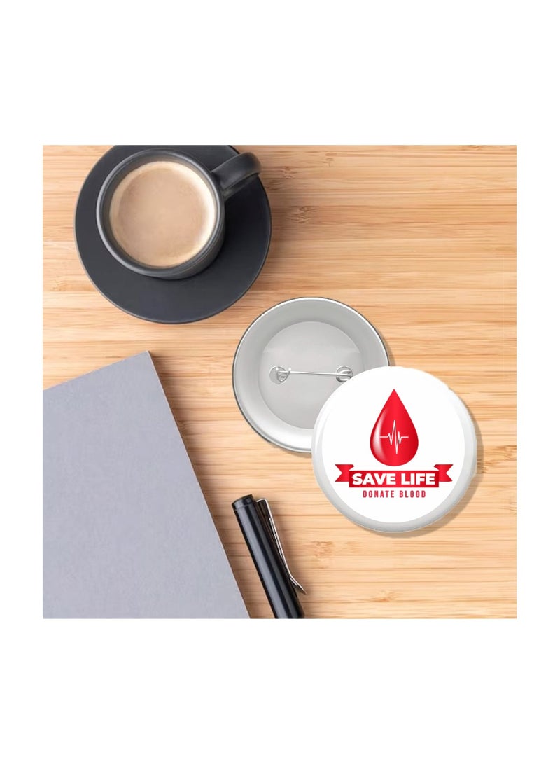 PRINTSHOP4ME World Blood Donate Day Button Badge-Lightweight,Quality Pin Ideal For Events,Gatherings&Daily Wear|Great For Events,Gifts&Everyday Use - Image 5