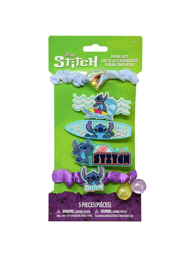 مجموعة إكسسوارات الشعر Townley Girl Disney Lilo & Stitch Stitch (5 قطع)