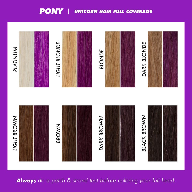Lime Crime Full Coverage Unicorn Hair Dye, Pony (Violet Purple) - Damage-Free Semi-Permanent Hair Color Conditions & Moisturizes - Temporary Hair Tint Kit Has A Sugary Citrus Vanilla Scent - Vegan - Image 5