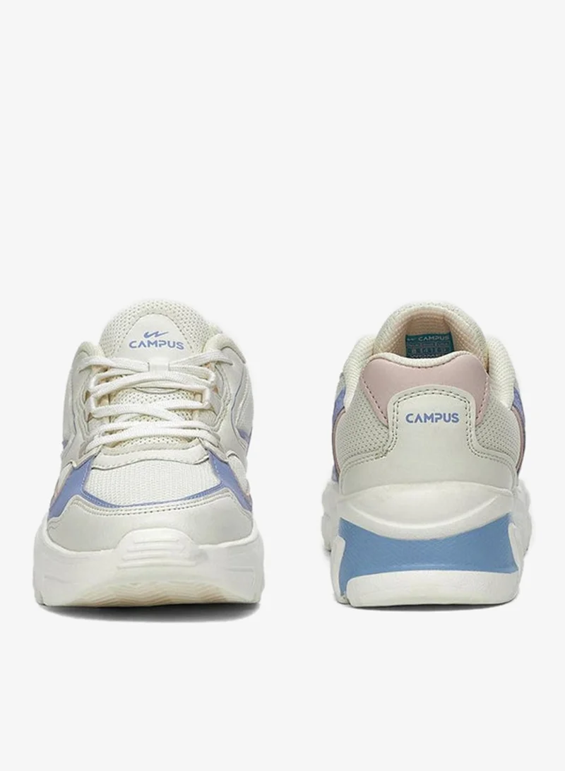 CAMPUS Off.Wht/L.Sky Women’s Low Top Sneakers – Chic Contrast Design Shoes that Adds a Fresh, Trendy Touch for Women | Best Price UAE