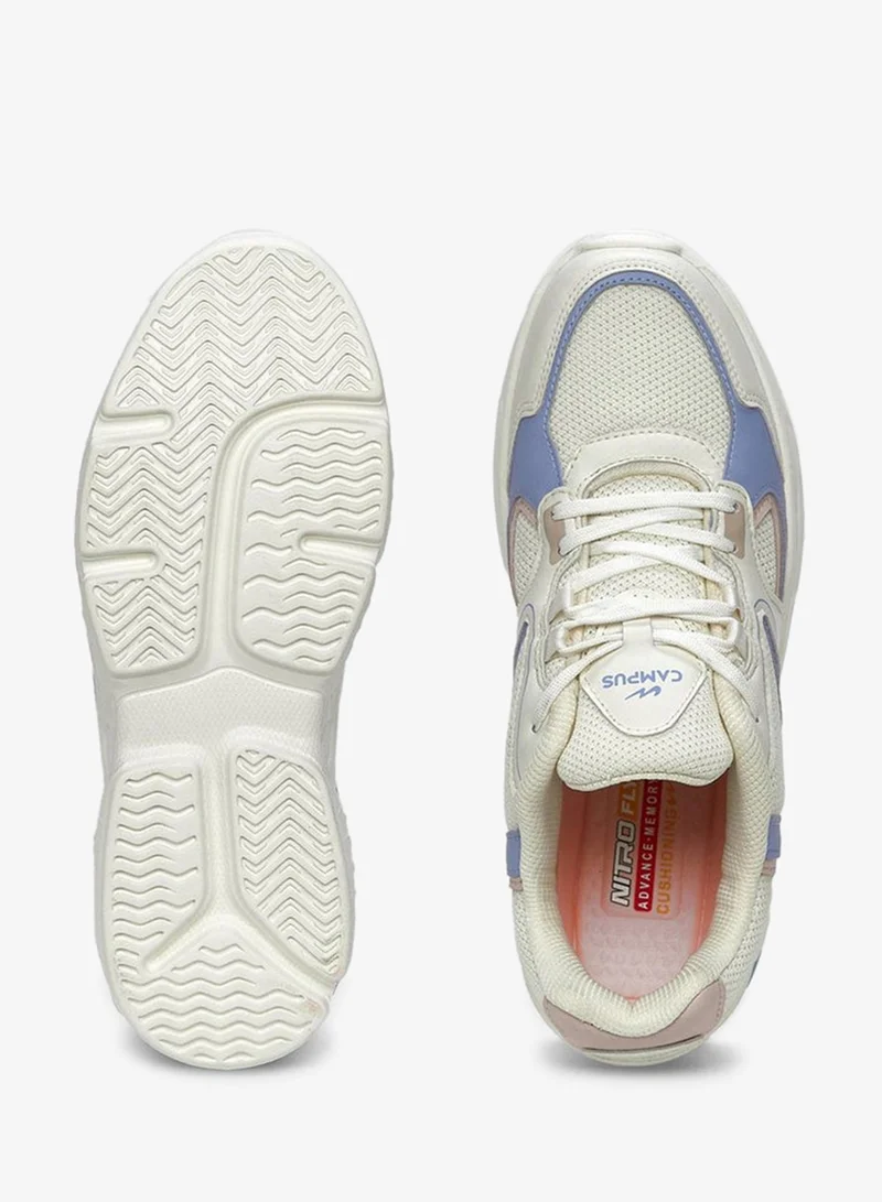 CAMPUS Off.Wht/L.Sky Women’s Low Top Sneakers – Chic Contrast Design Shoes that Adds a Fresh, Trendy Touch for Women | Best Price UAE