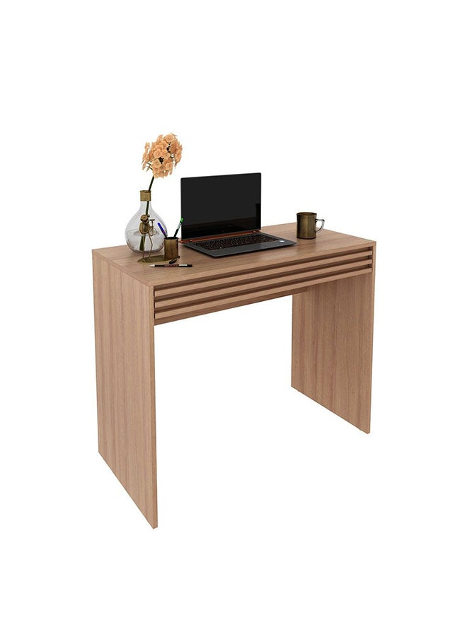 DANUBE HOME Easton Study Desk With 1 Drawer Computer Table Office Desk Workstation Modern Pc Laptop Gaming Table Wooden Study Table For Home Office L 90x45x74.5 Cm Light Brown  - Image 2