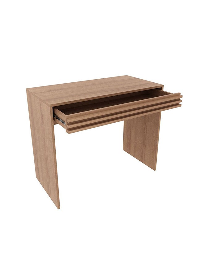DANUBE HOME Easton Study Desk With 1 Drawer Computer Table Office Desk Workstation Modern Pc Laptop Gaming Table Wooden Study Table For Home Office L 90x45x74.5 Cm Light Brown  - Image 5