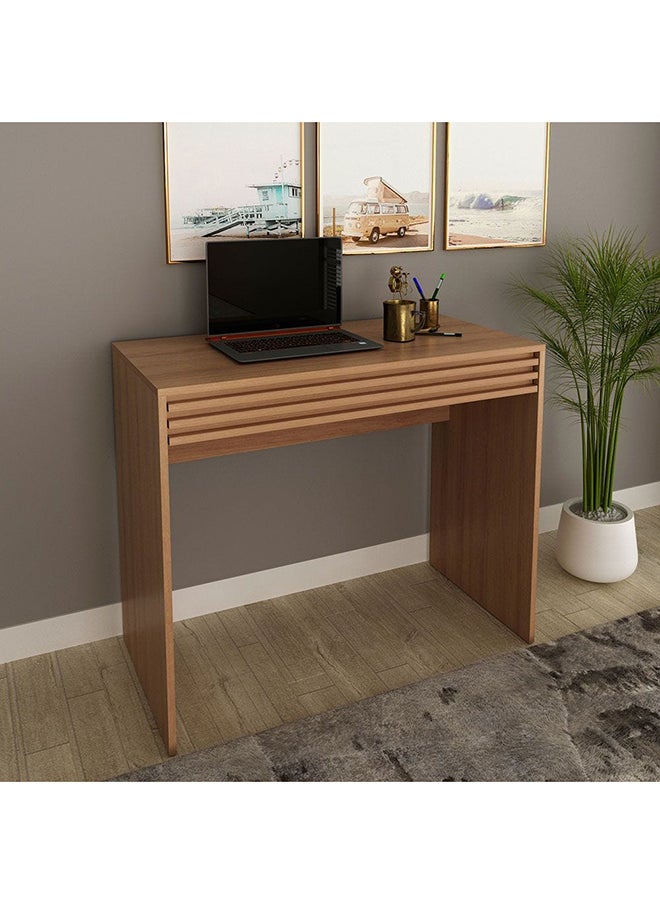 DANUBE HOME Easton Study Desk With 1 Drawer Computer Table Office Desk Workstation Modern Pc Laptop Gaming Table Wooden Study Table For Home Office L 90x45x74.5 Cm Light Brown  - Image 1