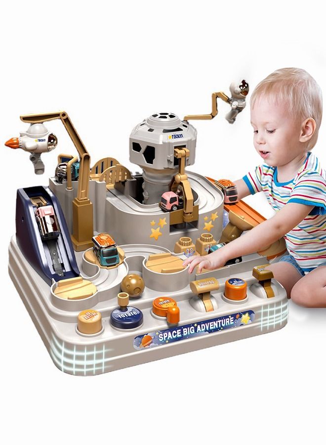 Occuwzz Kids Space Themed Toy Car Set Taxiway Toy Car - Image 1