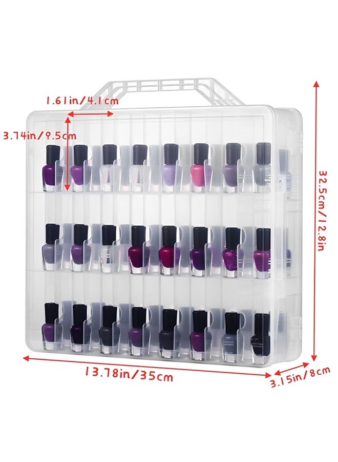 Beauenty Nail Polish Organizer,Universal Nail Storage Organizer,Portable Nail Holder for 48 Bottles with 8 Adjustable Dividers,Space Saver Nail Polish Organizer Case for Nail Bottle Display and Travel - Image 4