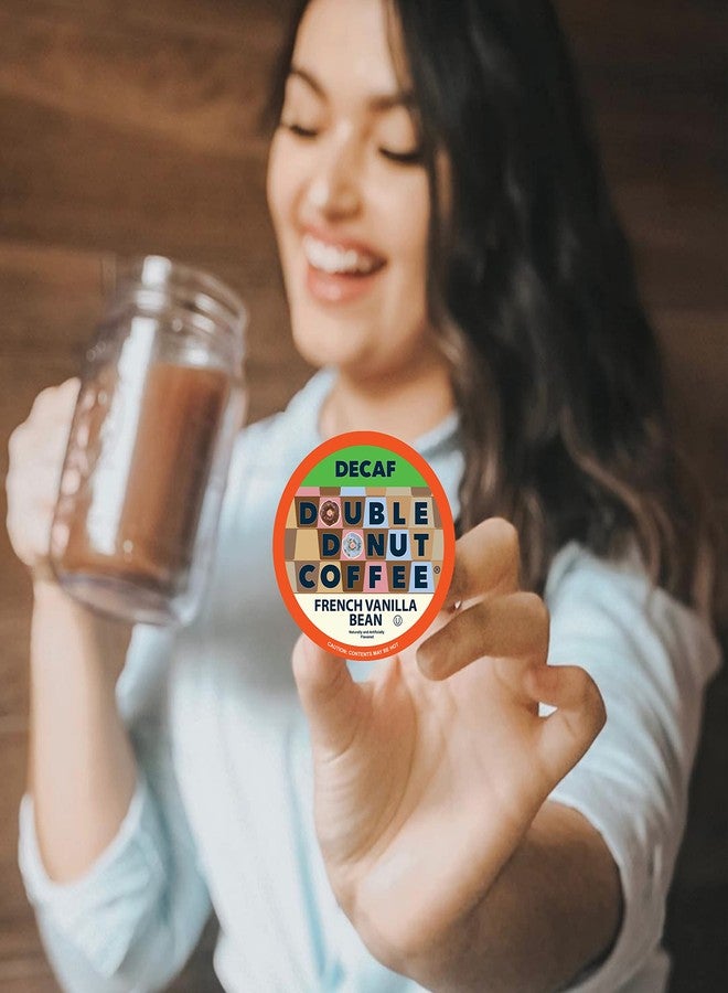 Double Donut Coffee Double Donut Decaf French Vanilla Coffee Pods, Medium Roast Single Serve French Vanilla Bean Decaf Flavored Coffee Pods For Keurig K Cup Brewers, 24 Count - Image 3