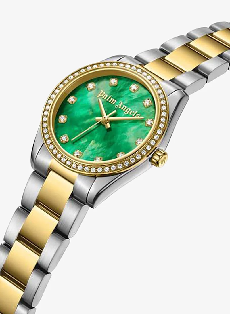 Palm Angels Lyra Green Mother-of-pearl Dial Stainless Steel Bracelet Analog Watch for Women, 30mm