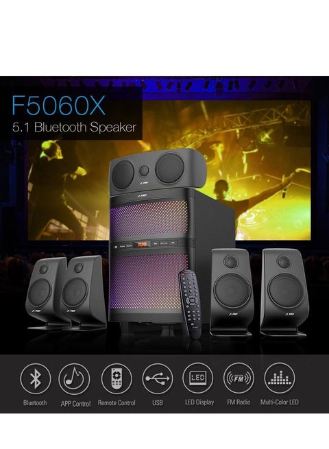 F5060X Portable Bluetooth Multimedia Speaker System Black