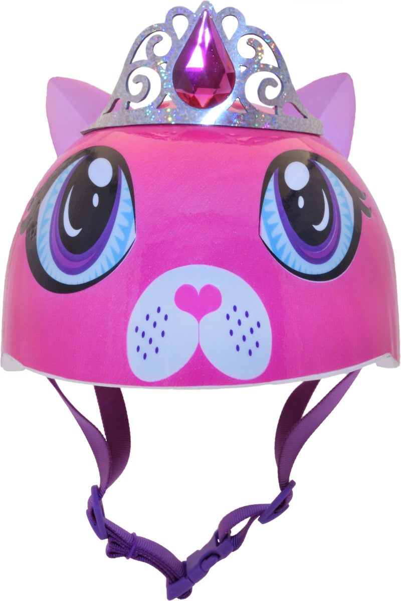 Raskullz 1210010-DKP-5 Girls Kitty Tiara Helmet, Dark Pink, Ages 5+ - Image 3