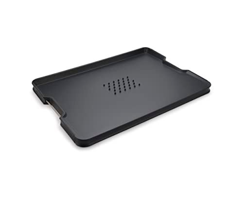 Joseph Joseph CutCarve Plus NonSlip MultiFunction DoubleSided Cutting Board for Food Preparation and Carving Dishwasher Safe Large Black - Image 1