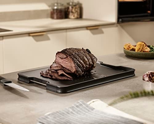 Joseph Joseph CutCarve Plus NonSlip MultiFunction DoubleSided Cutting Board for Food Preparation and Carving Dishwasher Safe Large Black - Image 3
