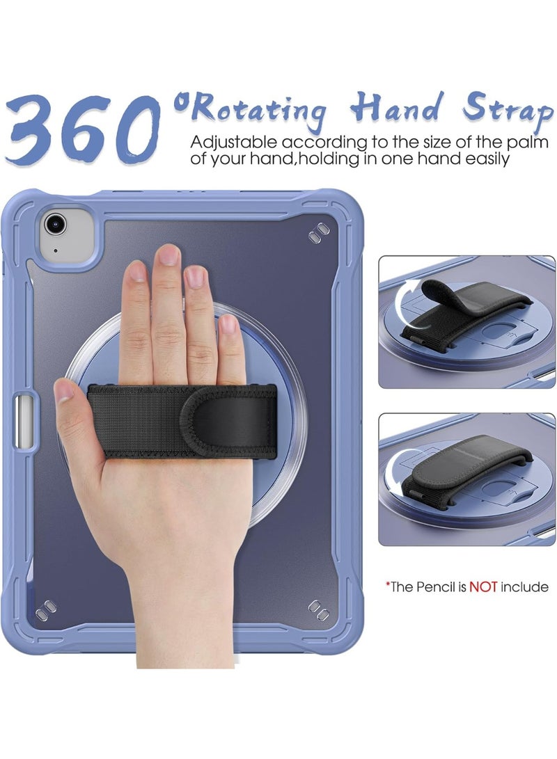 Case for iPad Air 11 inch M3/M2(2025/2024) and Air 5th/4th Generation 10.9‘’ & Pro 11inch 4th/3rd/2nd/1st(22/21/20/18) Cover with Pencil Holder,Screen Protector,Hand Stand, pen, Blue - Image 2