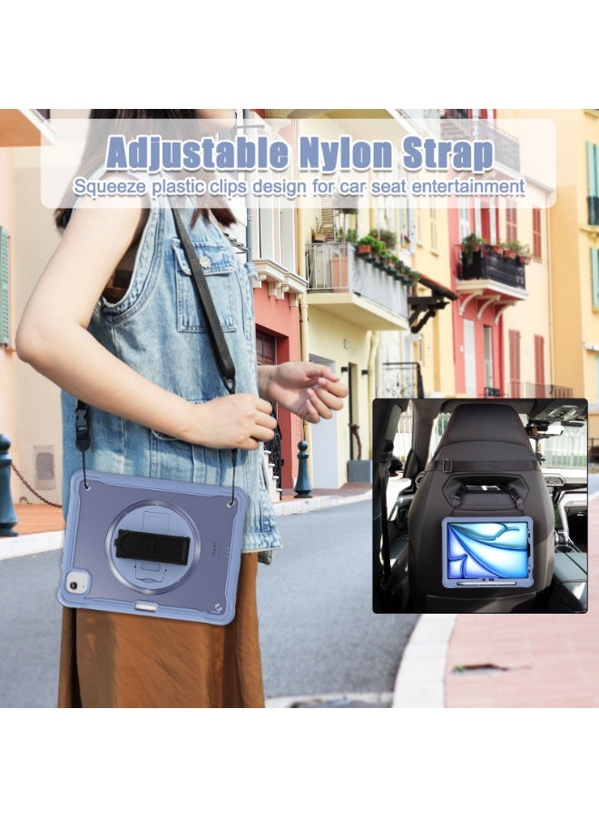 Case for iPad Air 11 inch M3/M2(2025/2024) and Air 5th/4th Generation 10.9‘’ & Pro 11inch 4th/3rd/2nd/1st(22/21/20/18) Cover with Pencil Holder,Screen Protector,Hand Stand, pen, Blue - Image 5