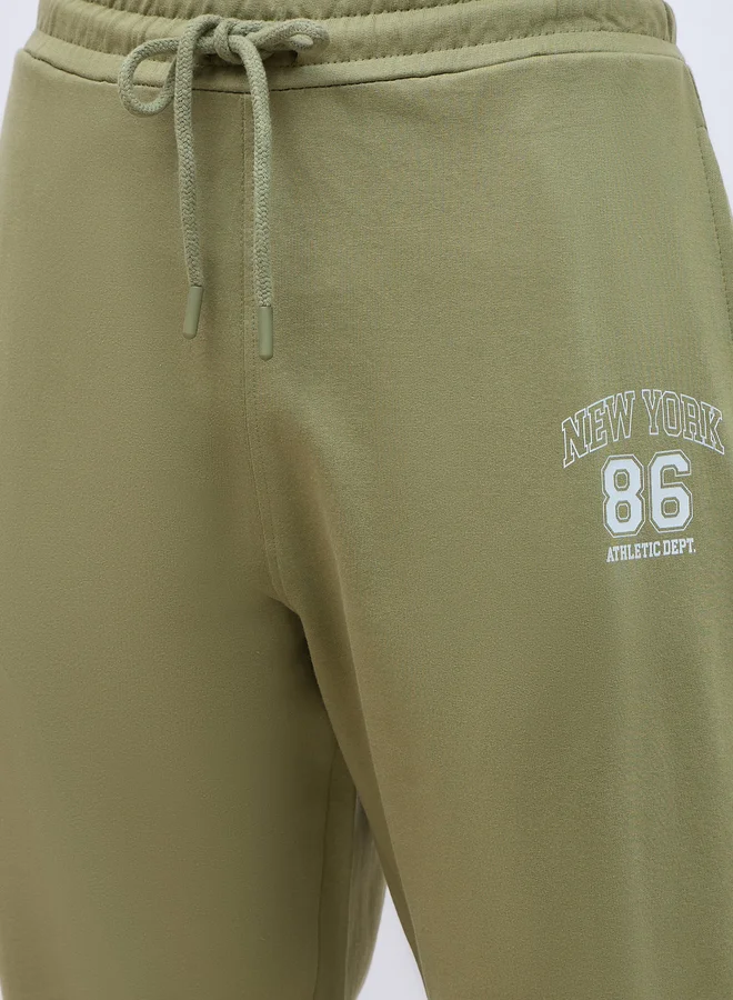 Styli Slogan Print Oversized T-Shirt and Joggers Co-Ords