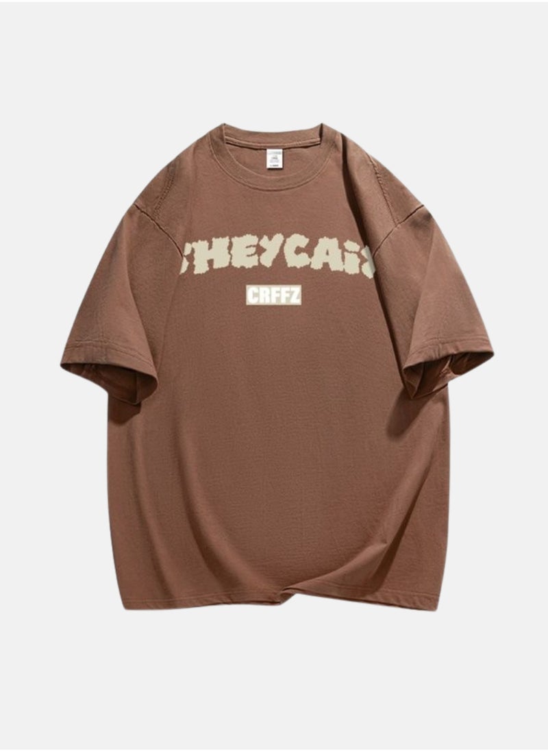 Thirty-One CRFFZ Printed Brown Unisex Oversized T-shirt  - Image 1
