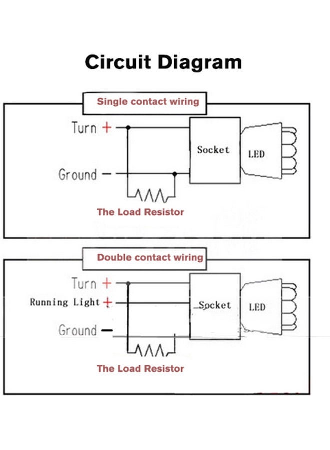 NIBEMINENT 4Pcs 50W 6ohm Load Resistors Fix LED Bulb Fast Hyper Flash Turn Signal Blink Error Code - Image 4