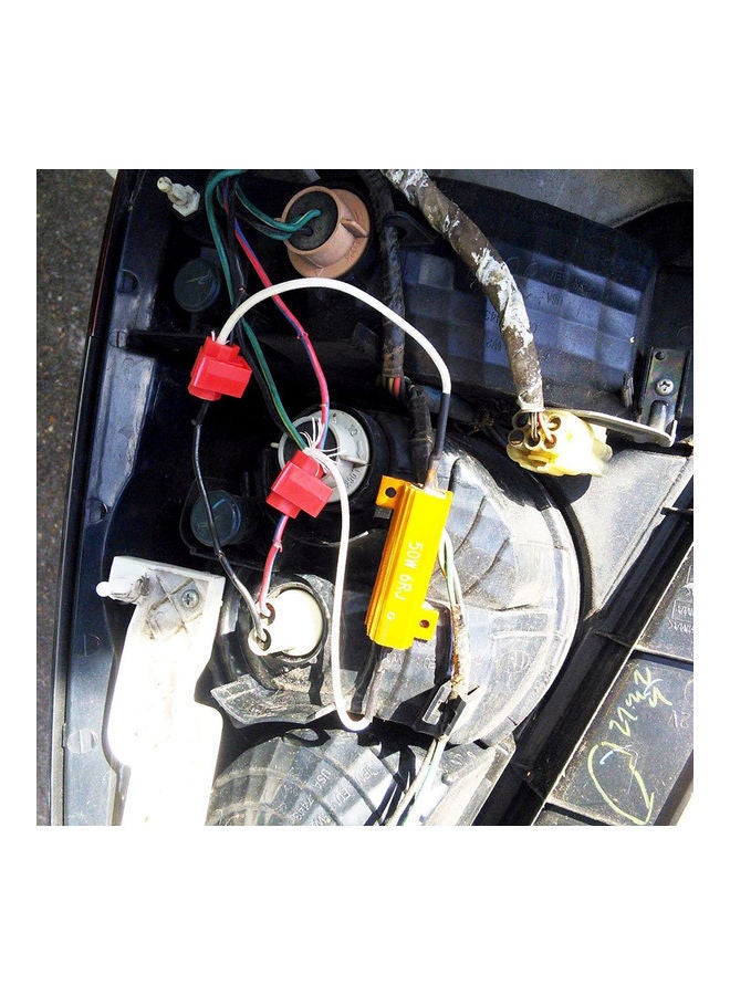 NIBEMINENT 4Pcs 50W 6ohm Load Resistors Fix LED Bulb Fast Hyper Flash Turn Signal Blink Error Code - Image 3