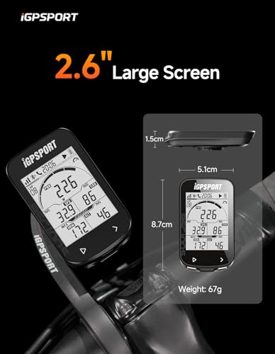 iGPSPORT BSC100S GPS Bike Computer Wireless, 2.6 inch LCD Display 40H Rechargeable Waterproof Cycling Computer (BSC100S) - Image 2