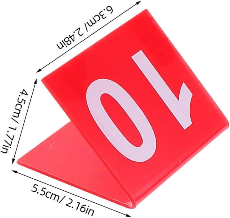 15 Pcs Acrylic Table Number Signs Reusable Table Tents For Restaurant Cafe Banquet - Image 3