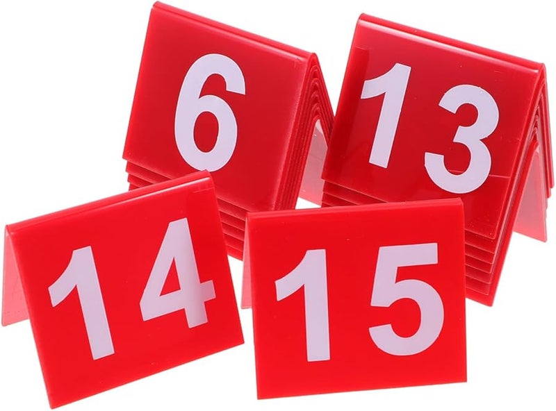 15 Pcs Acrylic Table Number Signs Reusable Table Tents For Restaurant Cafe Banquet - Image 1