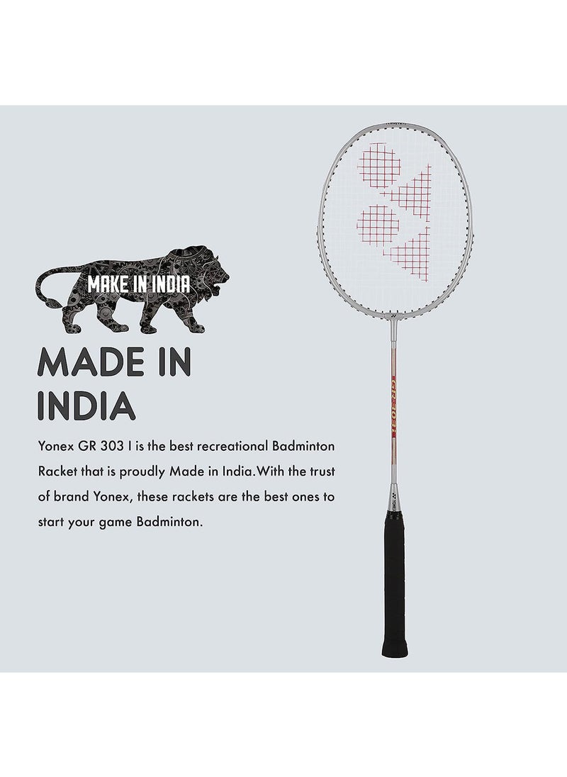 Yonex - GR 303i Aluminium Strung Badminton Racket with Full Racket Cover | For Beginners | 83 grams | High Durability - Image 1