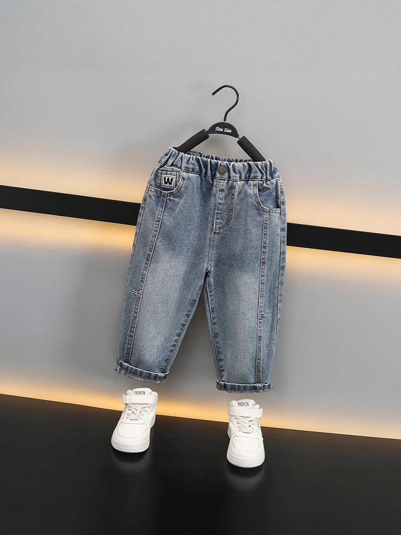 Boys Jeans Children'S Pants Spring Casual Trousers Loose Wide Leg Pants For Boys And Babies - Image 3