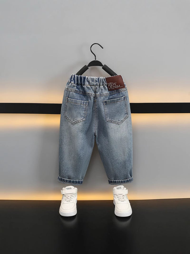 Boys Jeans Children'S Pants Spring Casual Trousers Loose Wide Leg Pants For Boys And Babies - Image 5