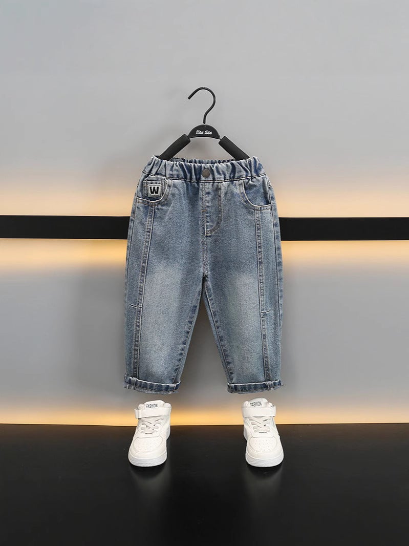 Boys Jeans Children'S Pants Spring Casual Trousers Loose Wide Leg Pants For Boys And Babies - Image 4
