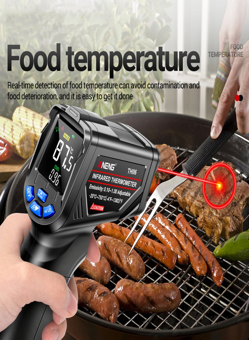 ANENG ANENG TH06 Infrared Thermometer-20℃~750℃ / -4℉~1382℉ VA Reverse Screen Thermometer 0.1~1.00 Adjustable Industrial Detector Sensor Instrument Tool - Image 5