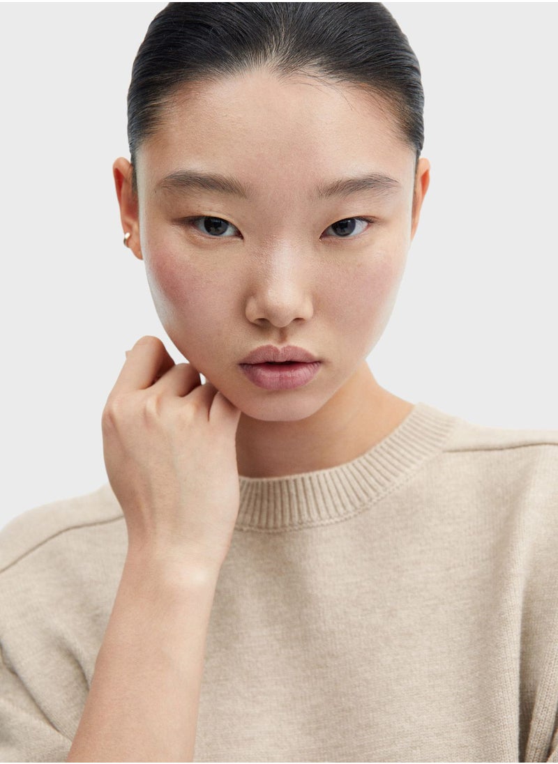 MANGO - Crew Neck Longline Sweater - Image 1
