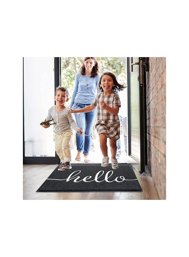 The Bros Door Mat (75x45cm,Black), Durable Welcome Mat Low Profile Floor Mat Front Doormat Indoor Outdoor Doormat Non Slip Rugs for Entryway, Patio, High Traffic Areas - Image 3